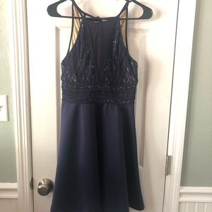 Navy blue cocktail dress